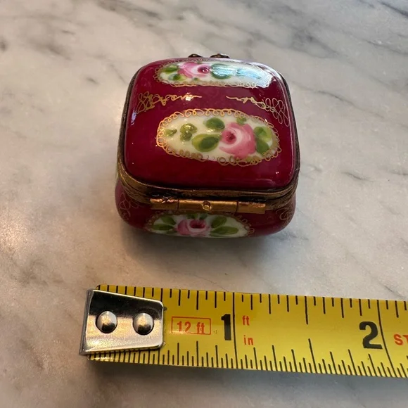 Limoges Floral Trinket Box - Picture 4 of 8